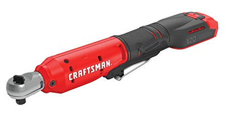 CRAFTSMAN V20 Cordless Ratchet Wrench, 3/8 inch Drive, 300 RPM, up to 35 ft-lbs of Torque, Bare Tool Only (CMCF930B) Craftsman