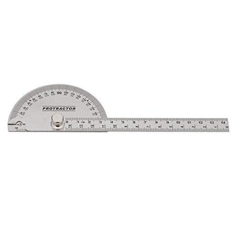 Stainless Steel Protractor 180 Degrees Angle Ruler Finder 140mm Metric Durable Metal Adjustable General Measuring Tool JDYYICZ