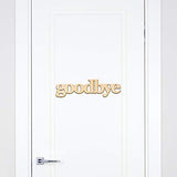 Goodbye Wood Sign Home Decor Gallery Wall Art Unfinished GIA 12" x 3" Woodums