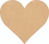 Wooden Valentine Heart 7 Inch Shape, Unfinished Wood Love Heart Craft Cutout, Blank Door Hanger NEXTCraft