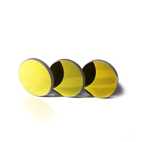 CNCOLETECH 20mm K9 Laser Mirror Coated Gold Reflective Lens for CO2 Laser Engraver 40W or 50W CNCOLETECH