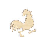Rooster Wood Craft Unfinished Wooden Cutout Art DIY Wooden Sign Inspirational Wall Plaque Farmhouse Wooden Wall Art Decor for Home Laundry Room Arupkeer