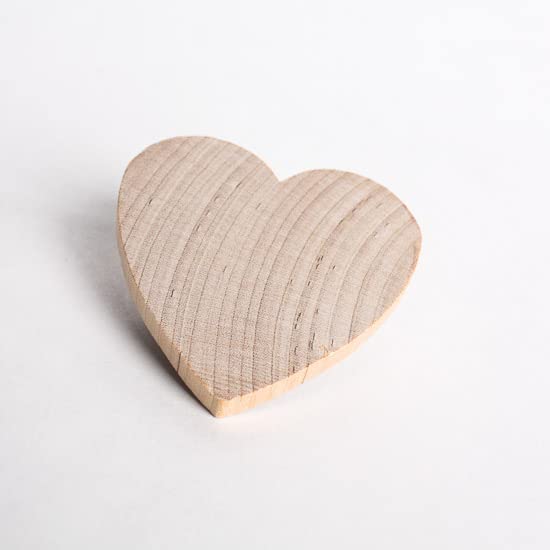 Factory Direct Craft Pack of 24 Unfinished Wood Heart Cutouts - 2" W x 2" H x 1/4" Thick Wooden Heart Shapes for DIY Craft Projects