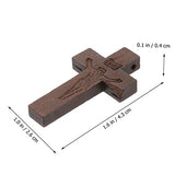 TEHAUX 300 Pcs Small Wooden Crosses Unfinished Wood Cross Rustic Wooden Cross Mini Wooden Crosses Locket for Men Pendant for Men Christian Cross Man TEHAUX
