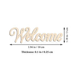 20pcs Welcome Wood Cutouts Mini Welcome Wedding Wooden Slices Embellishments Gift Unfinished Wood Ornaments for DIY Craft Decoration, 3.94''x1.18'' JANOU