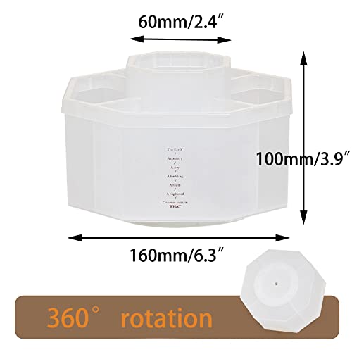 kaileyouxiangongsi Desk Organizer, 360-Degree Rotating Multi-Functional Pen Holder, 5 Compartments Desktop Stationary Organizer, Home Office Art kaileyouxiangongsi