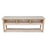 International Concepts Unfinished Entertainment/TV Stand, 72-Inch, Unfinished IC International Concepts