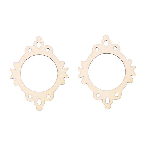 Amosfun Unfinished Wood Cutout Photo Frame Mini Picture Frame Wooden Shape Pieces Craft Embellishments Ornament for DIY Crafts 10pcs Amosfun