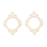 Amosfun Unfinished Wood Cutout Photo Frame Mini Picture Frame Wooden Shape Pieces Craft Embellishments Ornament for DIY Crafts 10pcs Amosfun