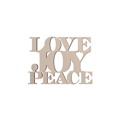 Word Love Joy Peace Wood Craft Unfinished Wooden Cutout Art DIY Wood Signs Inspirational Wall Plaque Farmhouse Wall Art Hanging Decor for Kitchen - WoodArtSupply