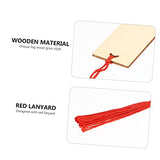 Operitacx 1 6pcs Blank Wooden Bookmark Unfinished Bookmark Unfinished Blank Tags Reading Bookmarks Wood Blank Bookmark Blank Craft Bookmark Red Gifts Operitacx