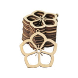 ALL SIZES BULK (12pc to 100pc) Unfinished Wood Wooden Laser Cutout Tropical Flower Dangle Earring Jewelry Blanks Shape Crafts Made in Texas Texan Wood Crafts