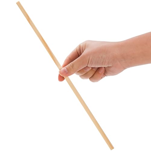 Frcctre 50 Pack Unfinished Square Wooden Dowel Rods, 1/4 x 12 Inches Unfinished Wood Dowel Strips Craft Sticks Square Sticks for DIY Crafts Projects, Frcctre