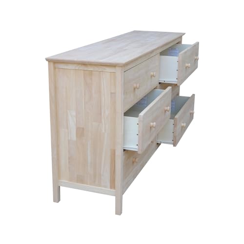 International Concepts Dresser with 6 Drawers, Unfinished IC International Concepts