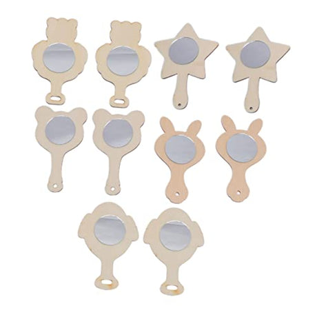 Anneome 10pcs Kids Toys Portable Mirror Mirrors Crafts for Kids Mini Mirror Toys Educational Painting Toys Handmade Toys Creative Mirror Toys Puzzle Anneome