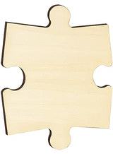 50 Piece Blank Wooden Puzzle Jumbo Size, Each Piece is 4x3.2 Inches to Draw on, Unfinished Freeform Large Jigsaw Puzzle Pieces for Arts & Crafts, MoinKidz