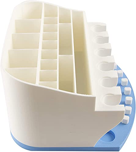 Organizer for Cricut Tools and Accessories Blade Holder Caddy,Storage for Cricut Maker Blades/QuickSwap Tip/Explore DeepCut Blade(Blue) XCJD