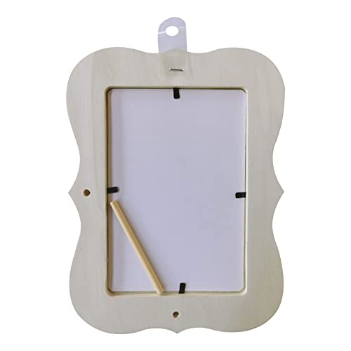 24 Pack: 4”; x 6”; Ready-to-Finish Scalloped Edges Wood Frame by Make Market® Make Market