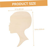 Toddmomy 48 Pcs Painting Wood Chips Hanging Wood Cutouts Wooden plaques Wooden Silhouette Heads Unfinished Wood Cutout Wooden Wreath Cutout DIY Toddmomy