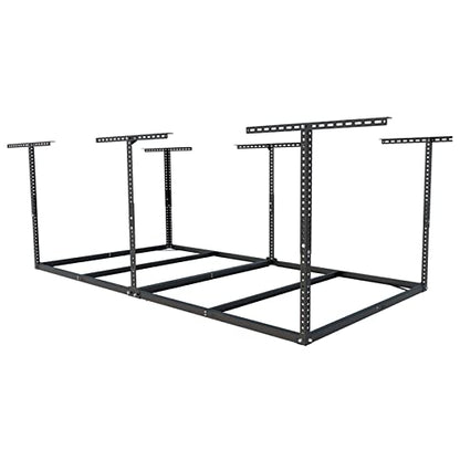 FLEXIMOUNTS 4x8 Overhead Garage Storage Rack without Decking,Garage Storage Organization System,Heavy Duty Metal Garage Ceiling Storage Racks,600lbs - WoodArtSupply