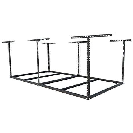 FLEXIMOUNTS 4x8 Overhead Garage Storage Rack without Decking,Garage Storage Organization System,Heavy Duty Metal Garage Ceiling Storage Racks,600lbs FLEXIMOUNTS