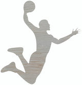 Basketball Player Dunking Wood 9" Shape, Unfinished Sports Craft NEXTCraft