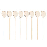 STOBOK Princess Fairy Wand Stick: 8PCS Unfinished Wooden DIY Crafts Heart Shaped Magical Wand for Girls Art Show Cosplay Costume Party STOBOK