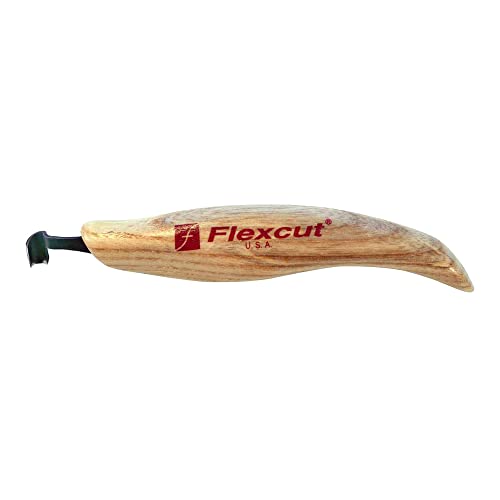 Flexcut Right-Handed Scorp, Gouge for Carving, 3/16 Inch (KN22) - WoodArtSupply