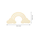 20pcs Rainbow Wood Cutout Unfinished Wooden Rainbow Unpainted Rainbow Slices Rainbow Cloud Pieces DIY Blank Graffiti Rainbow with Hemp Rope for Craft SEWACC