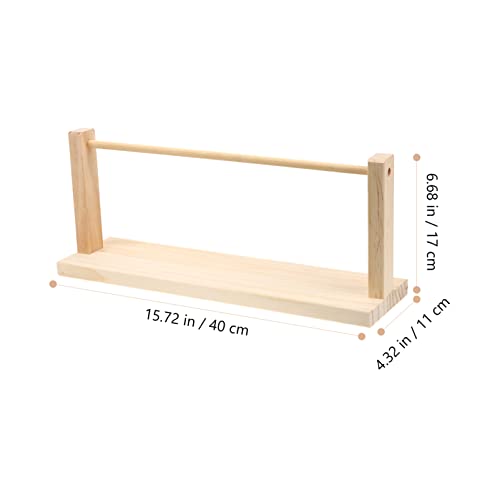 Zerodeko Craft Ribbon Organizer, Wood Thread Holder Ribbon Storage Rack Sewing Stand Organizer Ribbon Spool Storage Tool for Gift Wrapping Paper, Zerodeko