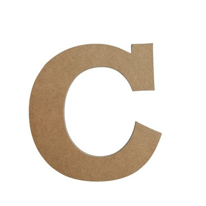 24" Wooden Craft Letter C Unfinished, Rockwell Font, Craft Cutout on 1-4" MDF - WoodArtSupply