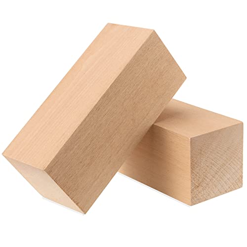 MANCHAP 20 PCS 3 Sizes Basswood Carving Blocks, Soft Solid Unfinished Wood Whittling Blocks, Wood Blocks Set for Carving and Whittling - WoodArtSupply