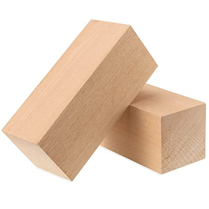 MANCHAP 20 PCS 3 Sizes Basswood Carving Blocks, Soft Solid Unfinished Wood Whittling Blocks, Wood Blocks Set for Carving and Whittling