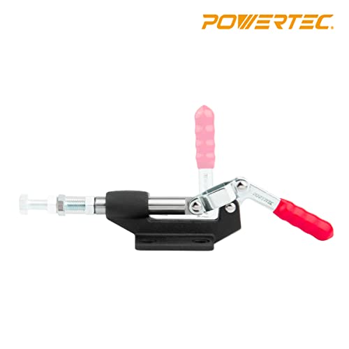 POWERTEC 1PK Toggle Clamp, 500lbs Holding Capacity, 305CM Quick Release Push/Pull Clamp for Woodworking Jigs and Fixtures, Pocket Hole Jigs, Welding, POWERTEC