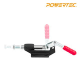 POWERTEC 1PK Toggle Clamp, 500lbs Holding Capacity, 305CM Quick Release Push/Pull Clamp for Woodworking Jigs and Fixtures, Pocket Hole Jigs, Welding, POWERTEC