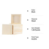 ADXCO 8 Pack Wood Panels 5 x 5 Inch Unfinished Wood Canvas Wooden Panel Boards for Painting, Pouring, Arts Use with Oils, Acrylics ADXCO