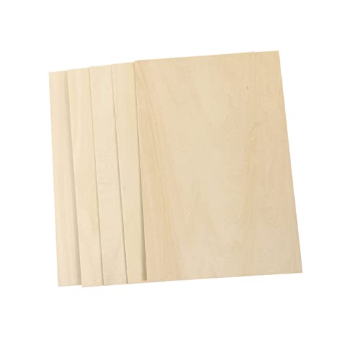 VILLCASE 5pcs Board Basswood Nativity Crafts Unfinished Wood Blocks Thin Wood Plywood Squares Wood Squares for Craft Wood Crafts Unfinished Thin VILLCASE