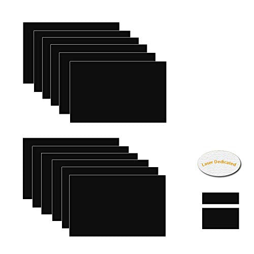 XLNTTECH 100% Laser Engraving Double Color Sheet (7" x 11“ x .040”, 12 Pieces) for Interior Signs, Badges. - WoodArtSupply