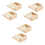 VILLCASE 6 Pcs Small Wooden Box Jewelry Gift Ornament Gift Box Woodsy Decor Sundries Storage Tray Gift Storage Box Unfinished Jewelry Box Jewelry VILLCASE