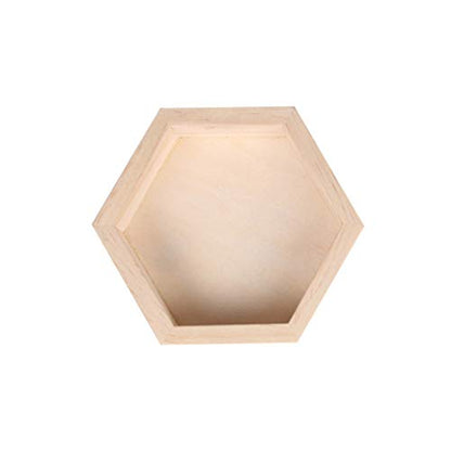 lasenersm 1pc Wooden Necklace Jewelry Display Tray Hexagon Solid Wooden Jewelry Tray Trinkets Storage Tray Jewelry Storage Display Holder for - WoodArtSupply