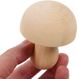 Tofficu Unfinished Wooden Mushroom, 12pcs Natural Mini Wood Mushrooms Assorted Mushroom Figures for DIY Valentine DIY Ornaments Arts Crafts Painting Tofficu