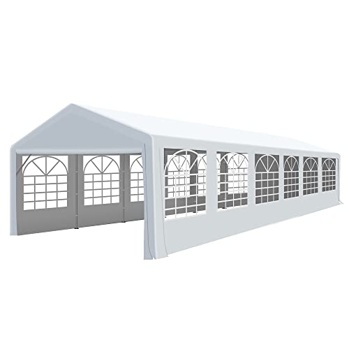Raysfung 20' x 40' Heavy Duty Party Tent, Outdoor Large Wedding Tent with Removable Sidewalls Event Canopy Shelter for Birthday Party, Outdoor Event Raysfung