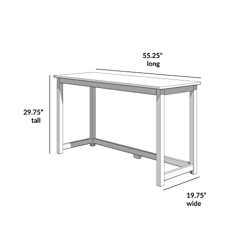 Plank+Beam Solid Wood Writing Desk, Simple Desk for Bedroom, Home Office Study Desk, 55.25 Inch, Natural - WoodArtSupply