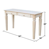 International Concepts Java Sofa Table with 2 Drawers, Unfinished IC International Concepts