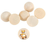 SEHOI 50 PCS 2 Inch Half Wooden Balls, Unfinished Split Wood Balls, Natural Half Wooden Balls for Crafts, Ornaments, DIY Projects SEHOI