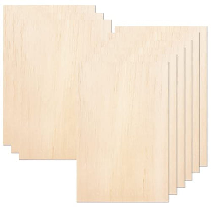 MUXGOA 20 Pcs Wood Sheets,Unfinished Balsa Wood Sheets for Crafts DIY Wood Sheets Thin Wood Sheets for Wooden DIY Ornaments,Scrabble Tiles,House