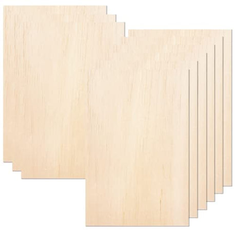 MUXGOA 20 Pcs Wood Sheets,Unfinished Balsa Wood Sheets for Crafts DIY Wood Sheets Thin Wood Sheets for Wooden DIY Ornaments,Scrabble Tiles,House MUXGOA