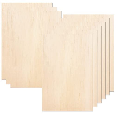 MUXGOA 20 Pcs Wood Sheets,Unfinished Balsa Wood Sheets for Crafts DIY Wood Sheets Thin Wood Sheets for Wooden DIY Ornaments,Scrabble Tiles,House