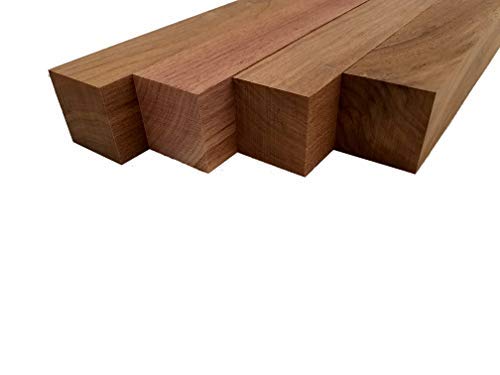 Black Walnut Turning Blank Squares - 1.5" x 1.5" (4 Pcs) (1.5" x 1.5" x 8") Barrington Hardwoods