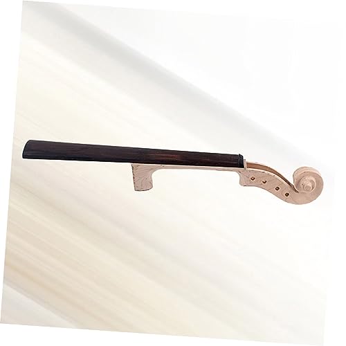 SUPVOX Unfinished Fingerboard Maple Head Violin Neck with Hand Carved Scroll Violin Maple Head Small Violin Unfinished Violin Neck Violin Parts SUPVOX
